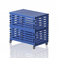 Plastic boxes cabinet size L, 136x76x129 cm