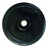 Weight plate, black, rubberized, 10kg