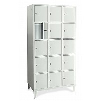 Compartment cabinet, with feet, 3 compartments, compartments 15