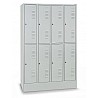 Locker, with base, 4 compartments next to each other