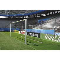 Aluminum soccer goal 7,32 x 2,44 m, according to FIFA-DFB regulation, corner welded