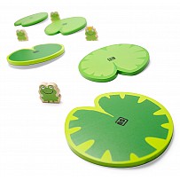 Wobbly path wit lilipads and frogs