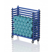 Plastic drawer trolley 123x42x133 cm
