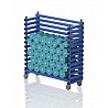 Plastic drawer trolley 123x42x133 cm