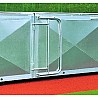 Movable cover for pole vault and high jump mats