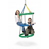 Rope ring swing carousel, green / blue, suspension height 2 m, diameter 0.70 m,