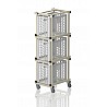 Plastic trolley cm 3 plastic baskets (W x H x D)) 66 x 180 x 54 cm, beige