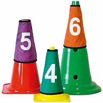 Clip-on numbers for marking cones