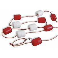 Dividing lines ball every 50 cm, per meter.