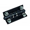 Carriage with four ball bearings for aluminum-system rail