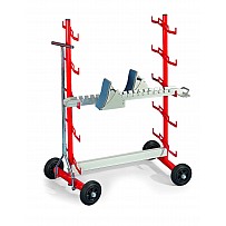 Trolley for ten starting blocks