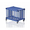 Plastic cart with lid 104x69x84 cm, blue