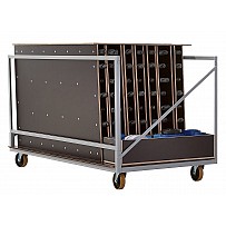 Transport trolley for 15 floor elements 