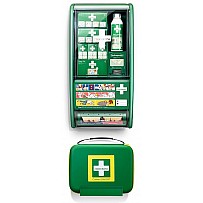 Cederroth first aid station with additional equipment for burns
