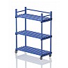 Mobile plastic shelving 138x60x177 cm