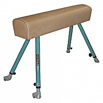 Olympic vaulting horse, steel tube legs