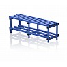 Bench plastic, single-sided, 150x45x49 cm, 5 seat profile