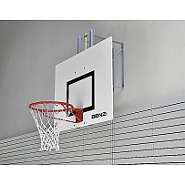 Basketball practice facility height adjustable