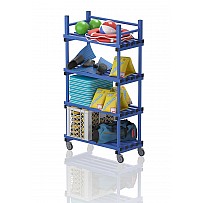 Mobile plastic shelves 100x50x184 cm, small