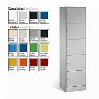 Compartment cabinet in double width