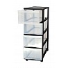 Tower with 4 drawers and rollers